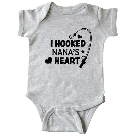 

Inktastic I Hooked Nana s Heart with Fishing Rod Gift Baby Boy or Baby Girl Bodysuit