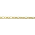 thumbnail image 3 of 10K Yellow Gold bracelet Figaro chain 7 in 3.5 mm 3.5mm Semi-Solid, 3 of 4