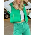 thumbnail image 4 of Moda mujer invierno cálido chaleco corto sin mangas cuello alto doble cara ligero globo chaleco agradable a la piel Daliy Wear, 4 of 5