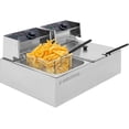 thumbnail image 1 of Freidora Aceite Eléctrica Doble 12 Lt Industrial 2500w Acero Inoxidable, 1 of 5