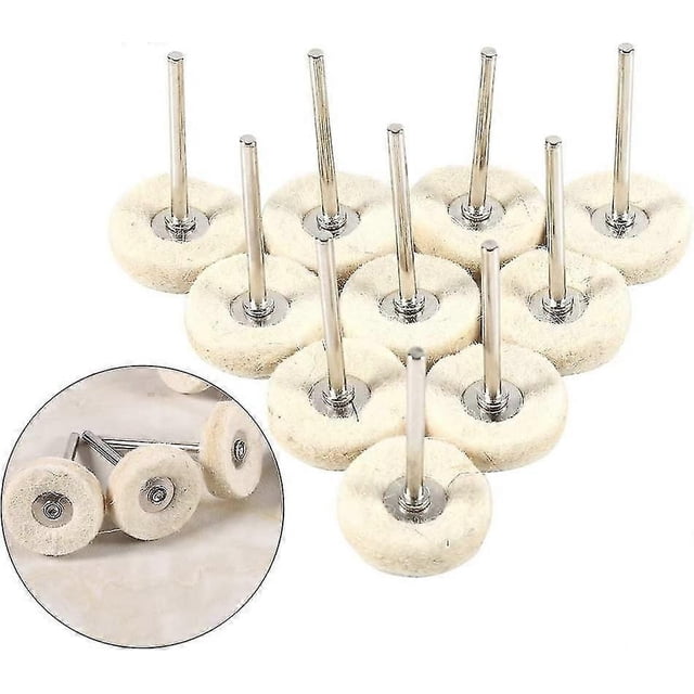 10pcs Polishing Pad Polishing Wheel Wool Buffing with Handle