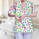 thumbnail image 1 of Camiseta exfoliante con cuello en V para mujer, ropa de trabajo, uniforme de trabajo de enfermera transpirable, camiseta exfoliante de enfermería para Blanco, 1 of 10