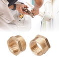 thumbnail image 2 of lanema 6pcs 3/4in Male Thread to 1/2inch Female Thread Pipe Fitting Reducing Nipple Replacement Brass Bushing Reducer Adapter, 2 of 7