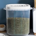 thumbnail image 2 of Large Capacity Storage Container,Cereal Canister,Sealed Storage Box,Flour Bucket Bin,Dry Storage Container,Rice Dispenser,Clear Pantry Canisters,Food Storage Tank for Household, 2 of 7