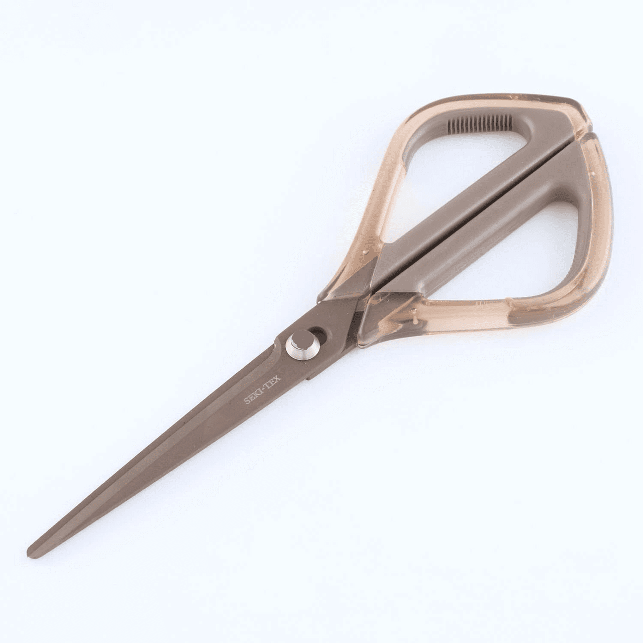 Seki-Tex Greige Nonstick Stainless Steel Cardboard Opener Smart Scissors