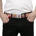 thumbnail image 3 of Thaneeya McArdle Belt, Seatbelt Buckle Belt, Sugar Skull Starburst White Multi Color, 34 to 52 Inches, 3 of 9