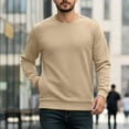 thumbnail image 2 of Kalauyu Mens Long Sleeve Shirt - Soft Casual Full Sleeves Crew Neck T Shirts for Men, 2 of 9