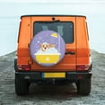 thumbnail image 2 of Fotbe Corgi Washing in Bathtub Spare Tire Cover Thickening Universal Fit for Jeep, Trailer, RV, SUV, Truck, Tough Tire Wheel Soft Cover-14 inch, 2 of 9