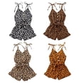 thumbnail image 4 of 1-6Year Summer Infant Baby Girls Leopard Rompers Overalls 4 Colors Sleeveless Button Jumpsuits Outfits, 4 of 5