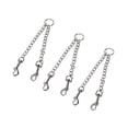 thumbnail image 2 of 3Pcs Dog Leash Two Way Dog Walking Lead Leash Double-End Hauling Cable Iron Chain Pulling Rope Silver, 2 of 6
