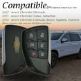thumbnail image 6 of Vitodeco Genuine Leather Smart Key Fob Case with Leather Key Strap Compatible for 2021 Chevrolet Suburban Tahoe (6-Button, Brown), 6 of 6