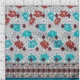 thumbnail image 1 of oneOone Cotton Cambric Turquoise Blue Fabric Geometric & Artistic Floral Panel Craft Projects Decor Fabric Printed By The Yard 56 Inch Wide, 1 of 3