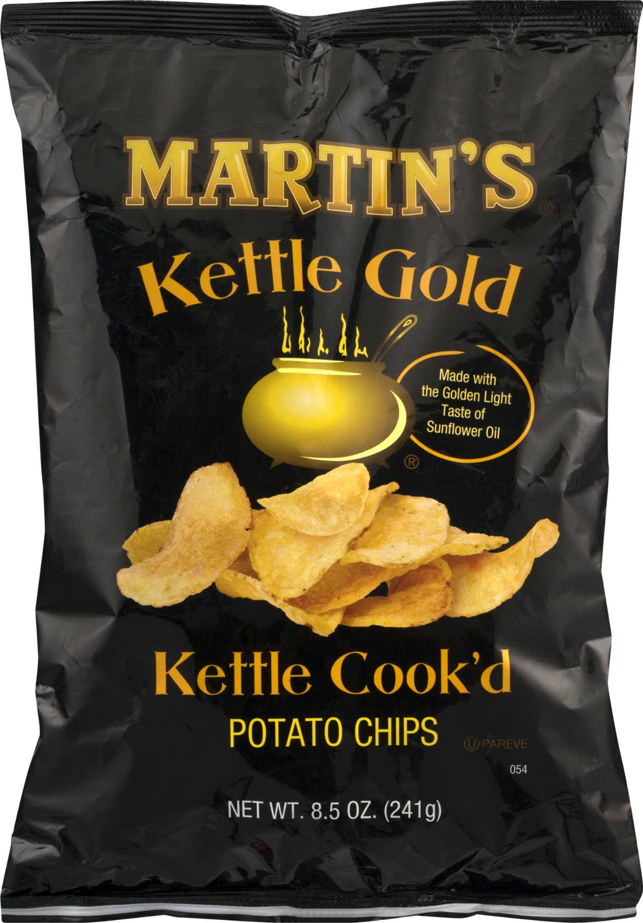 Martin's Kettle Gold Sea Salted Kettle Cook'd Potato Chips 8 Oz (4