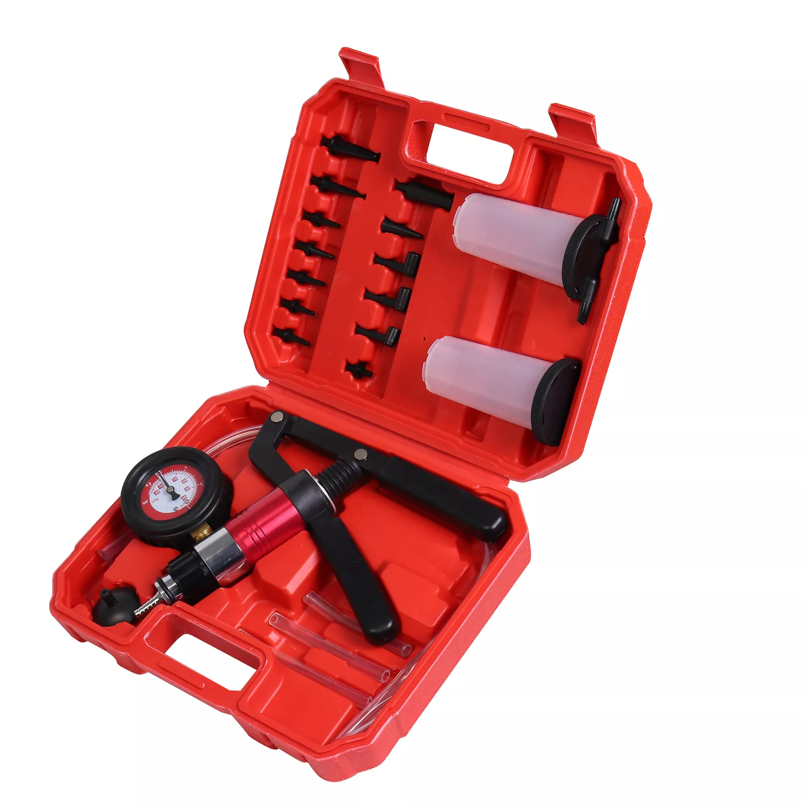 MOSTPLUS 21PCS Hand-Held DIY Vacuum and Pressure Pump Tester Kit Brake Bleeder Kit