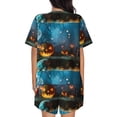 thumbnail image 6 of Sigee Spooky Halloween for Sleepwear Casual Pjs with Pockets Women's Pajamas Sets Shorts 2 Piece Short Sleeve Lounge Sets Large, 6 of 9