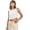WHITE, variant on Amazhiyu Womens 100% Linen Summer Square Neck Sleeveless Back Keyhole Crop Tops