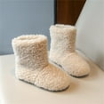 thumbnail image 6 of Owordtank Girls Mid Calf Fur Boots Winter Snow Boots Flat Heel Warm Boot Outdoor Shoes for Kids, 6 of 6