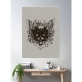thumbnail image 2 of Mystic Moon Black Cat And Moth Poster Wall Art, Modern Wall Decor For Living Room Bedroom, 16x24 UNFRAMED, 2 of 3