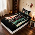 thumbnail image 5 of Manfei Christmas Tree Twin Sheets Holiday Bedding, Cream Green 3 Pieces (1 Flat Sheet, 1 Fitted Sheet and 1 Pillowcase), 5 of 6
