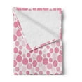 thumbnail image 2 of Geometric Soft Flannel Fleece Blanket, Bubbly Pinkish Circles with Blank Little Dots Baby Girl Nursery Themed Forms, Cozy Plush for Indoor and Outdoor Use, 70" x 90", Rose and Pink, by Ambesonne, 2 of 5