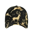 thumbnail image 2 of Daiia Christmas Gold Deers Baseball Cap Men Women Classic Adjustable For Running Workout And Outdoor Activitie All Season Dad Hat Gift, 2 of 9