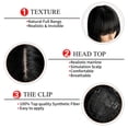 thumbnail image 4 of 14" Hair Topper with Bangs Clip in Top Extensions 200% Density Silk Base Top Hairpieces Straight Crown Wiglet for Thinning  Hair Women, 4 of 13