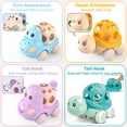 thumbnail image 4 of Baby Car Toys for 6 to 12 Months, 5 Pcs Soft Rubber Push and Go Trucks for Infant, Toddler Rattle Roll Mini Car Friction Powered Truck Toy，1st Birthday Gift for 1 2 3 Years Old Boys Girls, 4 of 10