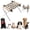 Brown, variant on Petish Bath for Dogs, 2-in-1 Foldable Pet Bathing Bed with Stand