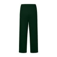 thumbnail image 4 of Ashirexll Winter Women Pants Casual Pants for Women Solid Color Baggy Wide Leg Trousers with Elastic Waistband and Pockets Fashion Loose, 4 of 5