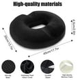LIXILANG 1PC Donut Pillow Hemorrhoid Tailbone Cushion Large Black