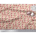 thumbnail image 2 of Soimoi White Cotton Duck Fabric Floral & Pomegranate Fruits Print Fabric by Yard 42 Inch Wide, 2 of 3