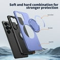 thumbnail image 7 of for Samsung Galaxy S25 Ultra Case, PC + TPU Phone Cover, Compatible with MagSafe, Rotating Ring Kickstand, Ultra Slim Drop Protective Skin-Friendly Anti-Scratch Protective Phone Cover, Purple, 7 of 7