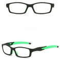 thumbnail image 3 of 3 Pairs Mens Rimmed Sporty Rectangle Reading Glasses +1.5, Womens Blue Light Blocking Plastic Green Sport Spring Hinge Readers 1.50, Fashion Presbyopia glasses +150 strength, 3 of 5