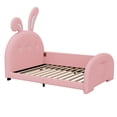 thumbnail image 5 of Aukfa Twin Upholstered Bed Frame, Cute Girls Bed with Rabbit Ears Headboard for Kids, Pink, 5 of 8