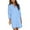 Blue, variant on OSOLU Women Casual Solid Color Dress Long Sleeve Turtleneck Pocket Dress Shirt Blouse Split Hem Casual Loose Dress Comfort Sundress Dresses For Women 2025 Elegant Classy
