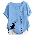 thumbnail image 3 of Chandail Filles Col Rond Manches Courtes Chandails Garçons Hauts d'Été pour Filles Garçons Shorts Athlétiques 4T, 3 of 3