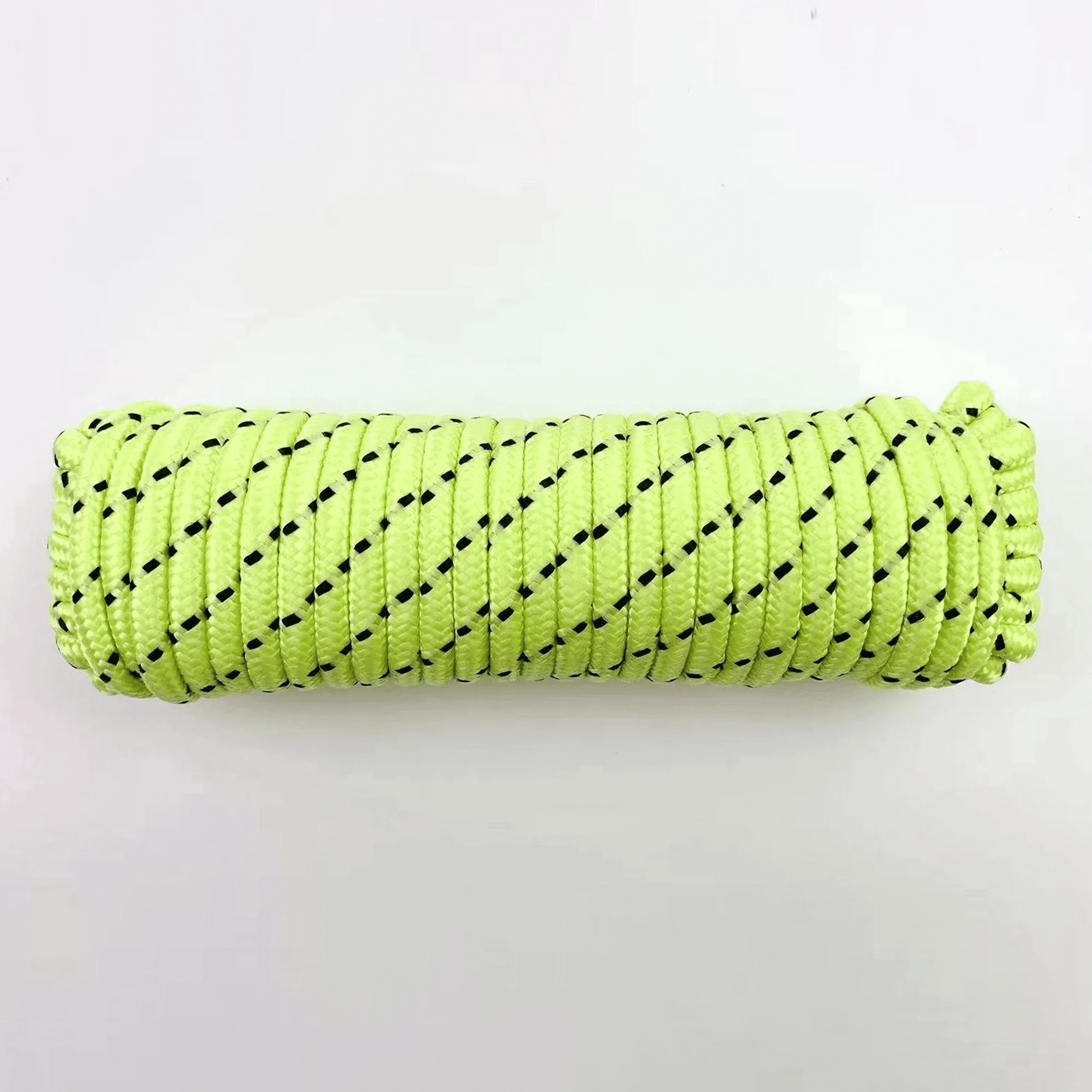 Hyper Tough Glow-in-the-Dark Polypropylene Diamond-Braid Rope, 1/4 in x 50 ft