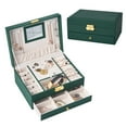 thumbnail image 5 of Cyber_Monday Latrodar Jewelry Box With Lock Jewelry Box Storage Box Green Novelty 7.2x4.6 Inch, 5 of 5