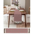 thumbnail image 6 of Table Runner Dresser Scarf 16 x 72 Inch Red Buffalo Plaid Country Star Barn Barrel Farmhouse Table Runners Non-Slip Heat Kitchen Dining Table Decor for Indoor Outdoor Home Party Decoration, 6 of 7