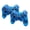 2 Transparent Blue, variant on RetroFam 2 Pack Wireless Controller compatible for Playstation PS3 Console, Black