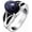 Blue, variant on Unisex Stainless Steel Dragon Claw Blue/Red Oval CZ Gem Stone Ring Vintage Gothic Biker