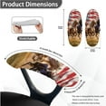 thumbnail image 6 of Xoenoiee American Flag Horse Print Office Chair Cover with Armrest Covers, 3 Pieces Stretch Computer Chairs Covers, Retractable Gaming Chair Cover Protective, L, 6 of 6