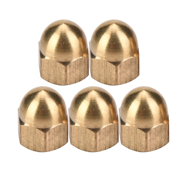 Kit de tuercas de bellota de latón, juego de tuercas hexagonales con cabeza de cúpula y sujetadores para vehículos (M5, 20 piezas)