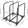 thumbnail image 4 of 1000LBS/1400LBS/1500LBS/ 2000LBS Panel Truck Cart, Heavy Duty Drywall Dolly with 4 Swivel Wheels, Handles for Moving Plywood, Sheetrock, Building Materials Steel Hand Truck (1400LBS Black), 4 of 9