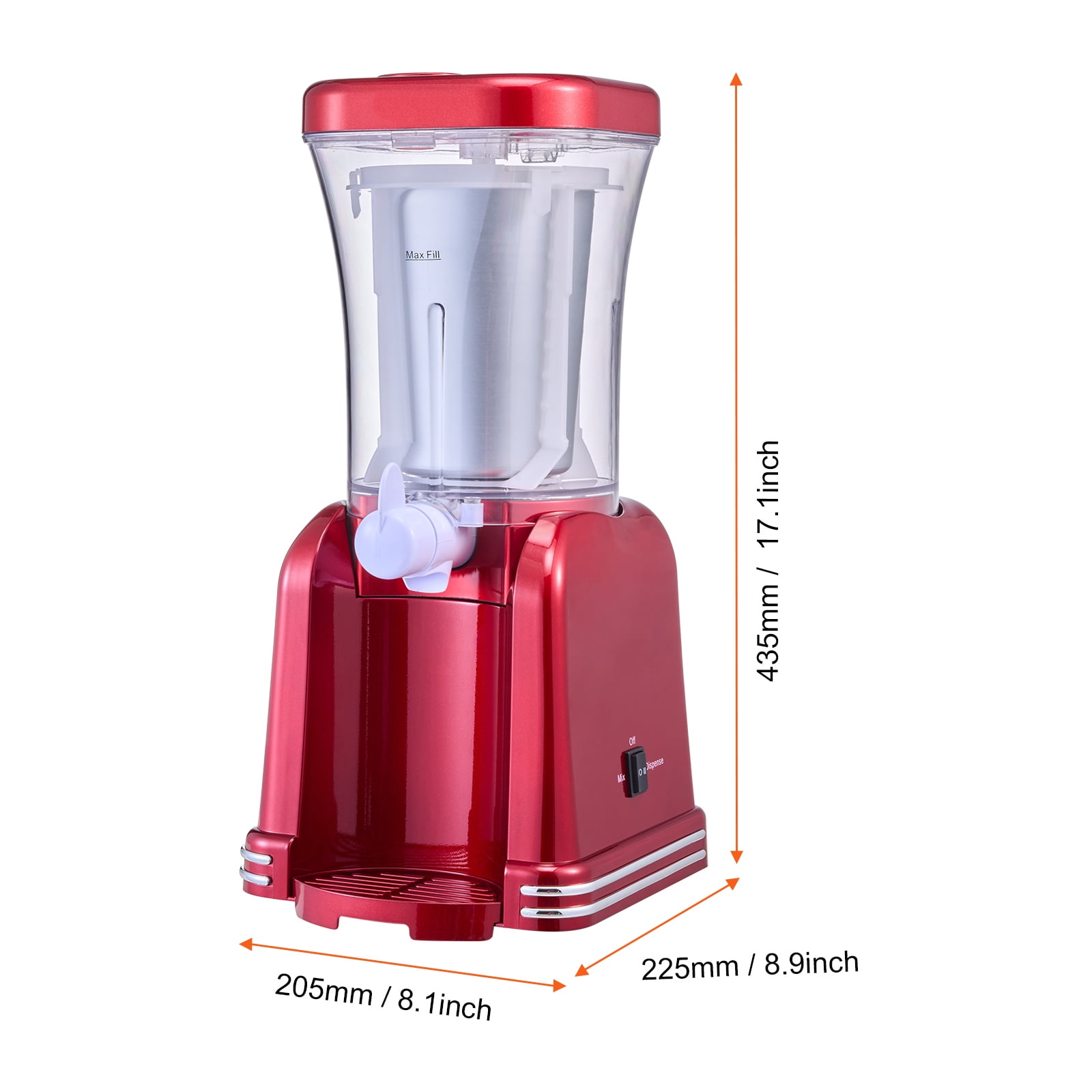 KFFKFF Slushy Machine for Home Use, 32oz Tank Margarita Maker, Smoothie and Frozen Drink Machine with Food-Grade Materials, Perfect for DIY Treats and Kids' Parties, Red