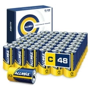 Allmax C Maximum Power Alkaline Batteries (48 Count)  Ultra Long- Lasting, 7-Year Shelf Life, Leakproof Design, 1.5V