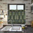 thumbnail image 4 of Yayeee Kitchen Curtains Tier Pair Light Filtering 27"x24" Rod Pocket Short Cafe Window Panel, Hand Drawn Christmas Trees, 4 of 7