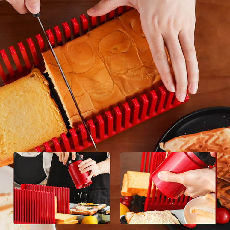 Yosoo Adjustable Bread Slicer, Bread/Roast/loaf Slicer Cutter, Compact  Foldable Loaf Sandwich Toast Bread Slicer