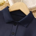 thumbnail image 5 of Girls Pique Polo Dress, Short Sleeve School Uniform A-Line Casual Dress for Kids, 5 of 5