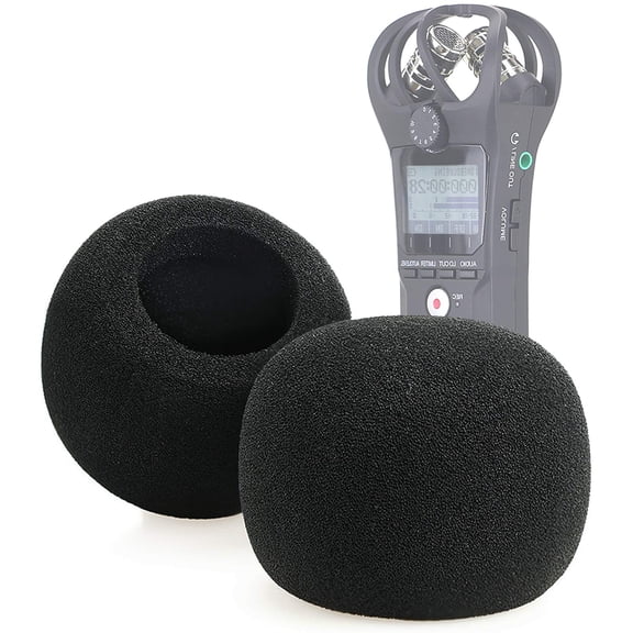 YOUSHARES Windscreen Foam for Zoom H1n & H1 Recorder, Windshield Pop Filter Fits Zoom H1n Handy Portable Recorder (2 PCS)